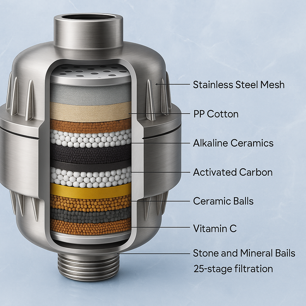 Holly's Travel With Hair Bali shower filter and cartridge